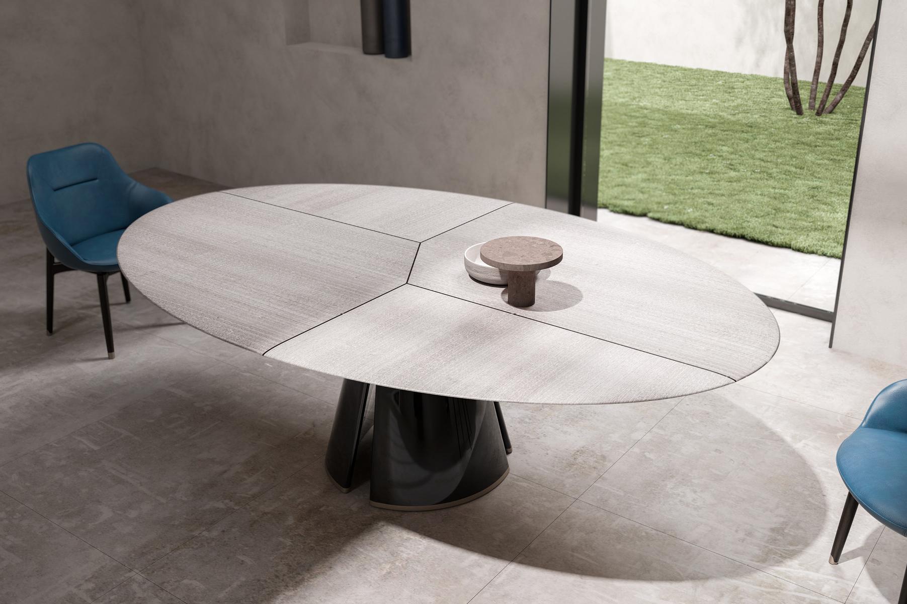 Talos Dining Table | Tabletop: Marble Arabescato Corchia | Dimensions: W 210 cm