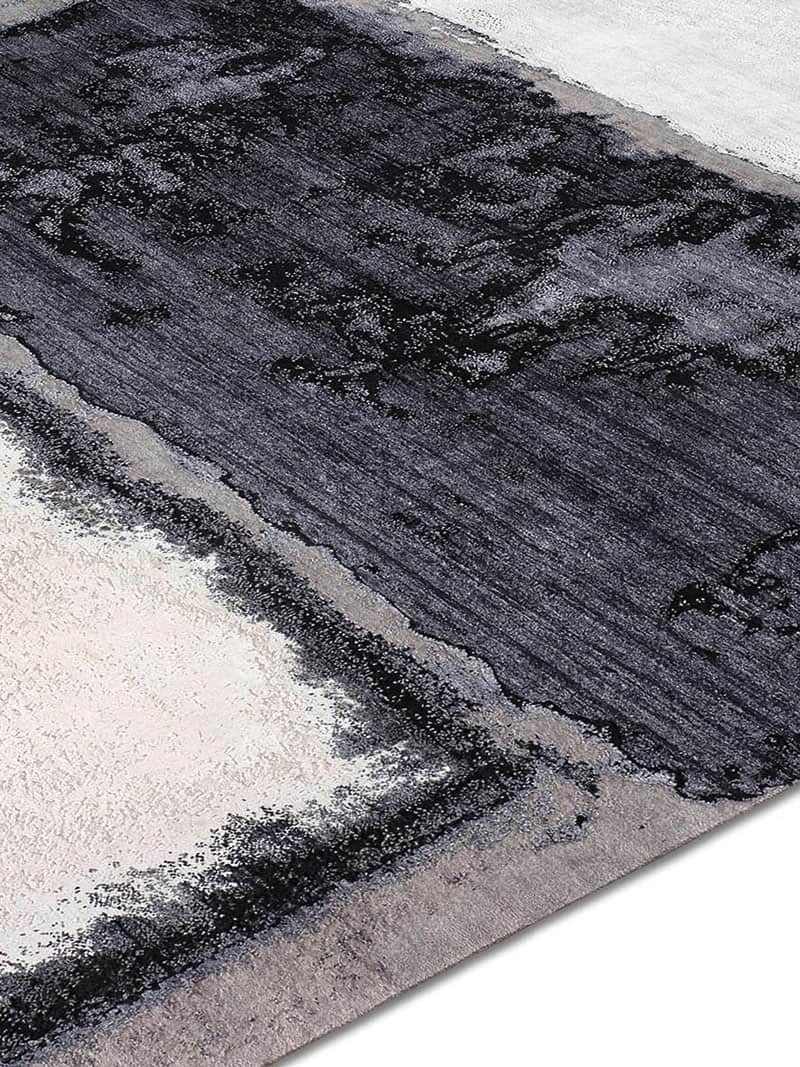 Silver Black Rug