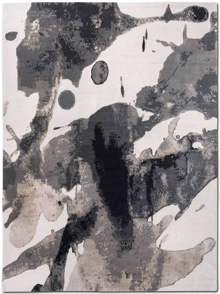 سجادة فاخرة أسود وأبيض | المقاس: 300 × 400 cm