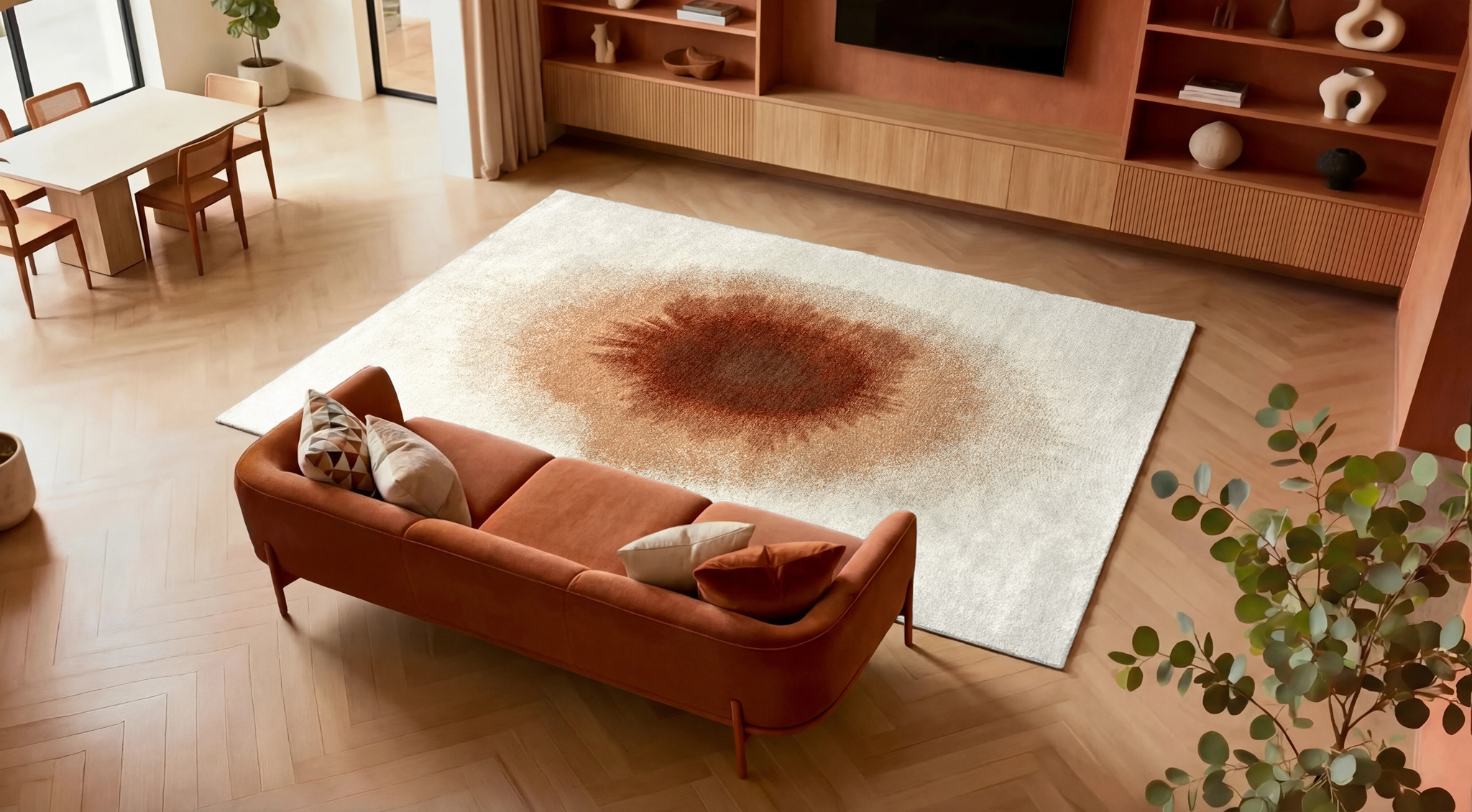 Drop Indian Snow Belgian Designer Rug | Size: 100 × 140 cm