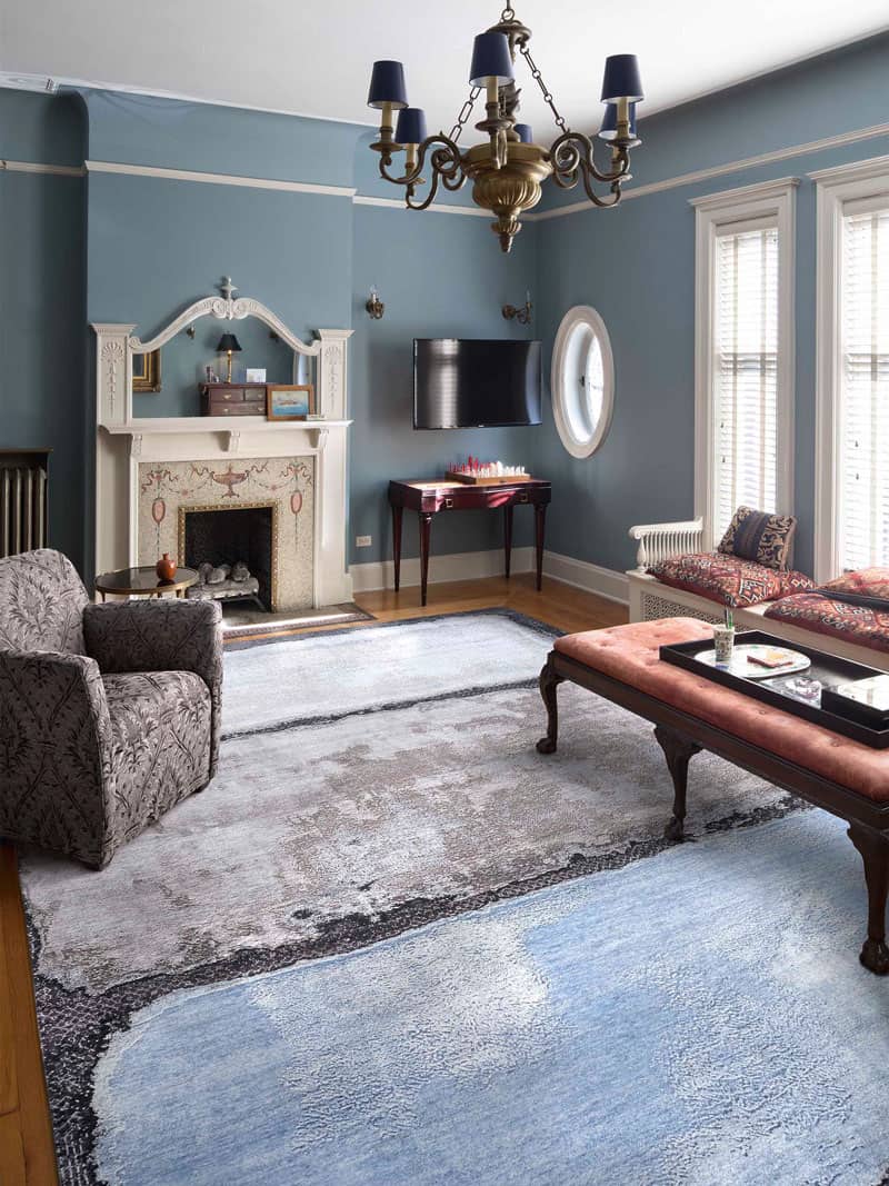 Light Blue Silver Rug | Size: 170 × 240 cm