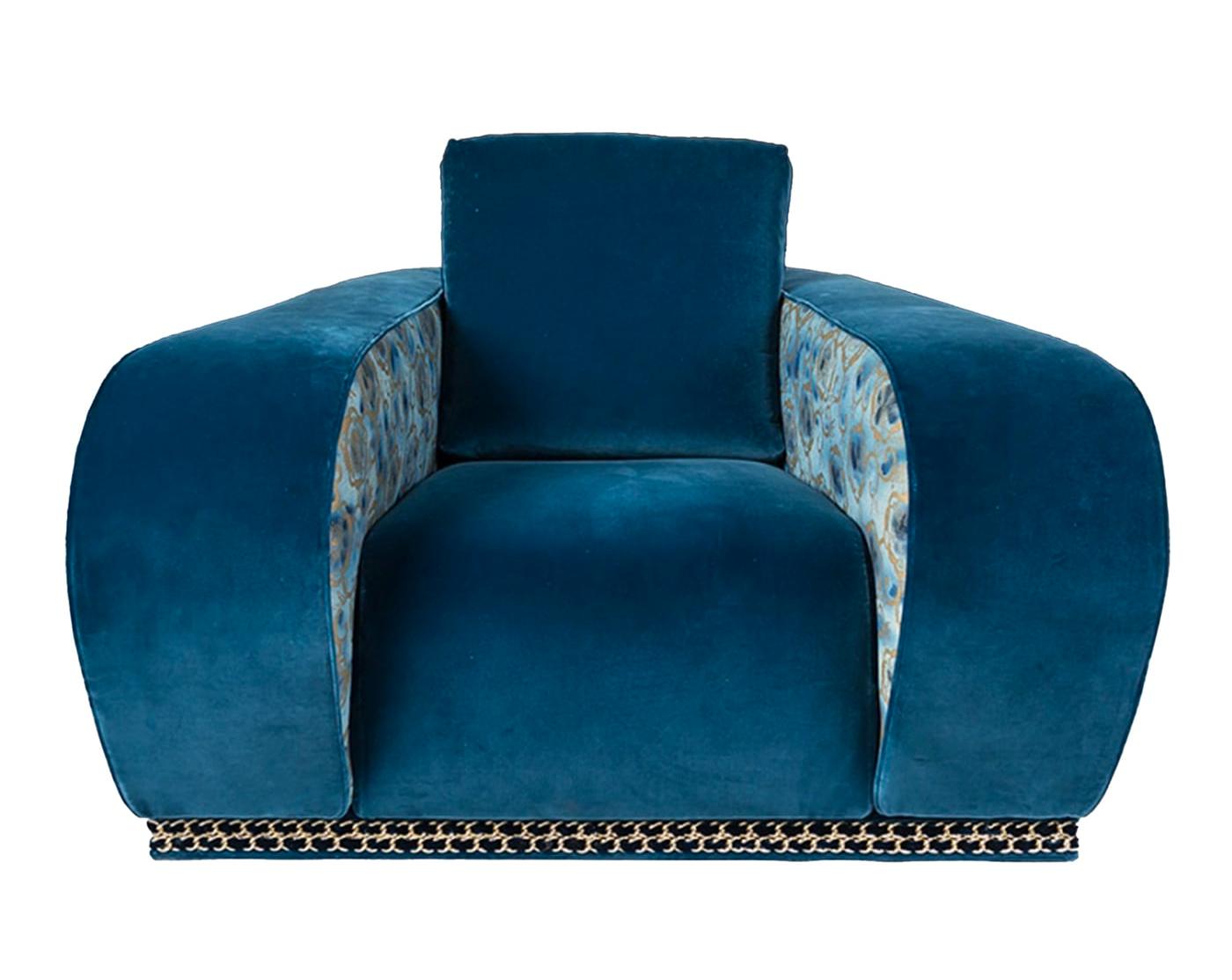 Napoli Teal Italian Armchair
