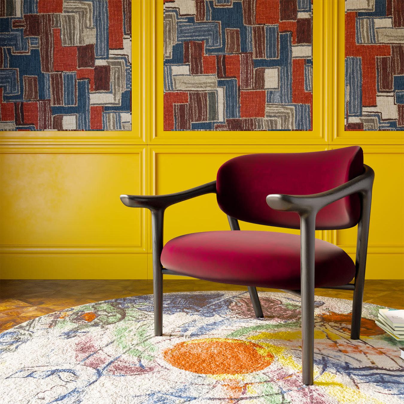 Aida Bordeaux Lounge Chair