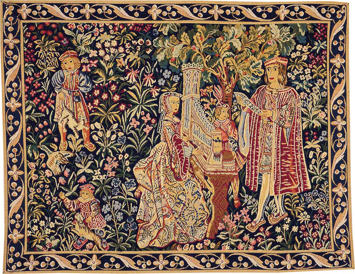 Lady with Organ Tapestry | Size: 75 × 100 cm