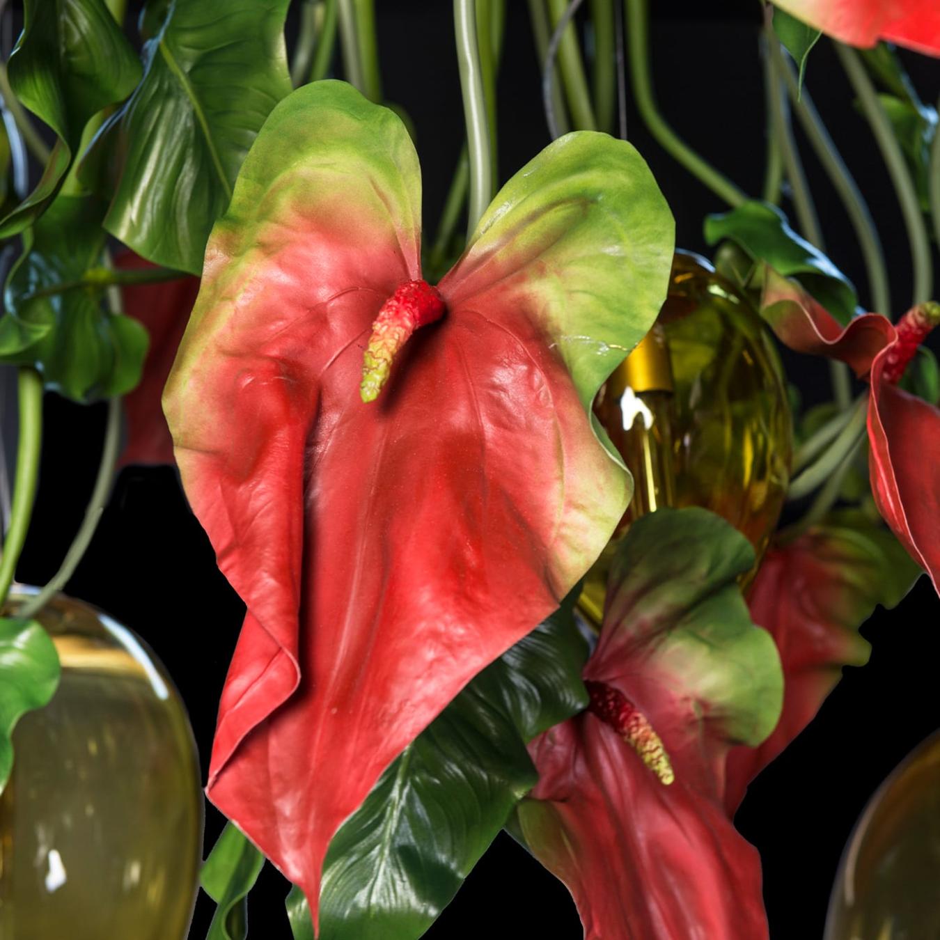 Anthurium Dark Artisan Chandelier
