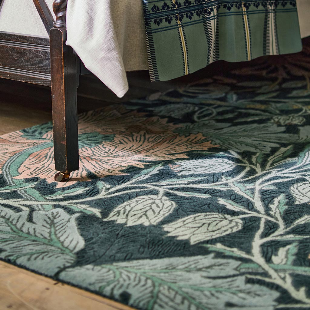 Honeysuckle & Tulip Teal Designer Rug