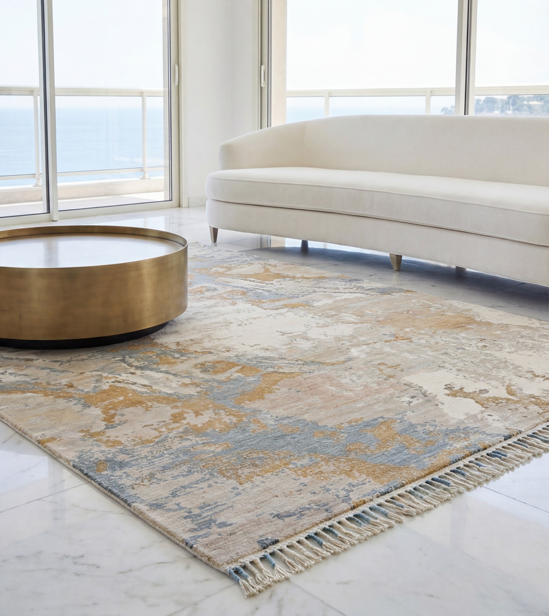 Antique Surface Luxury Designer Rug | Size: 170 × 240 cm