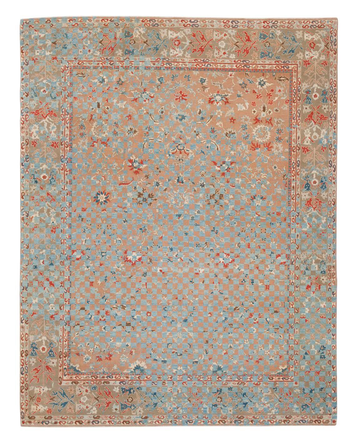 Sulthanabad Madison Checker Raved Rug | Size: 200 × 300 cm