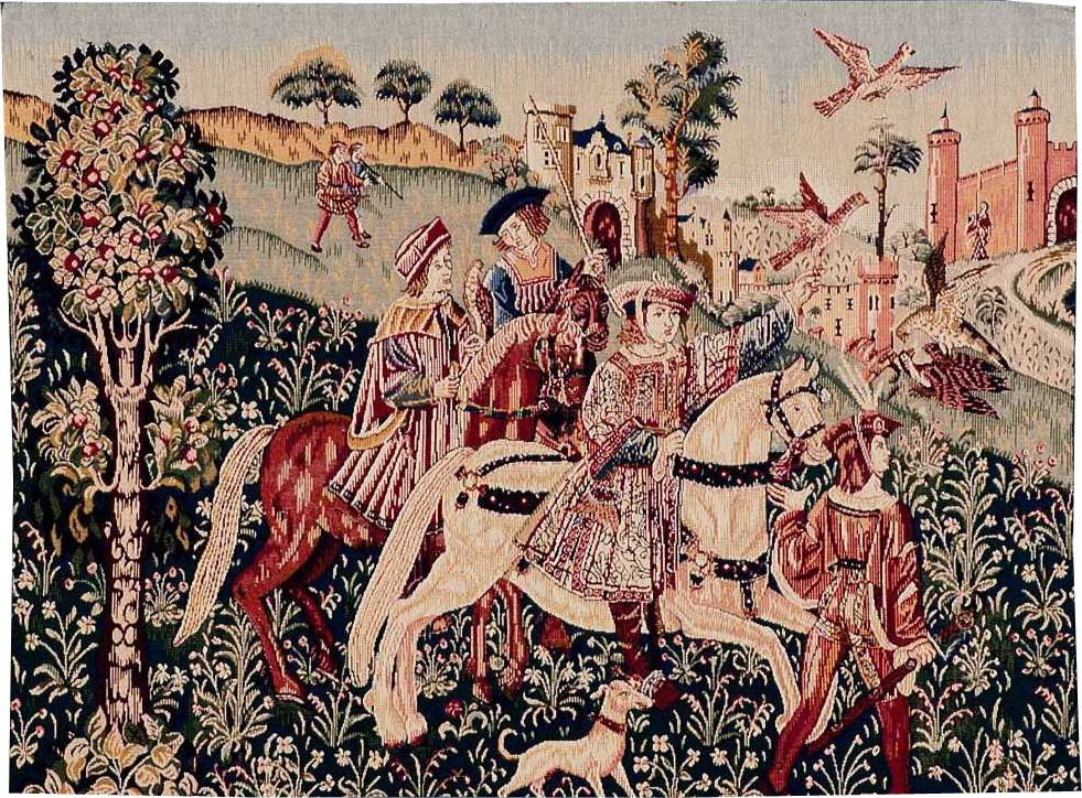 Return from the Hunt Tapestry | Size: 50 × 67 cm