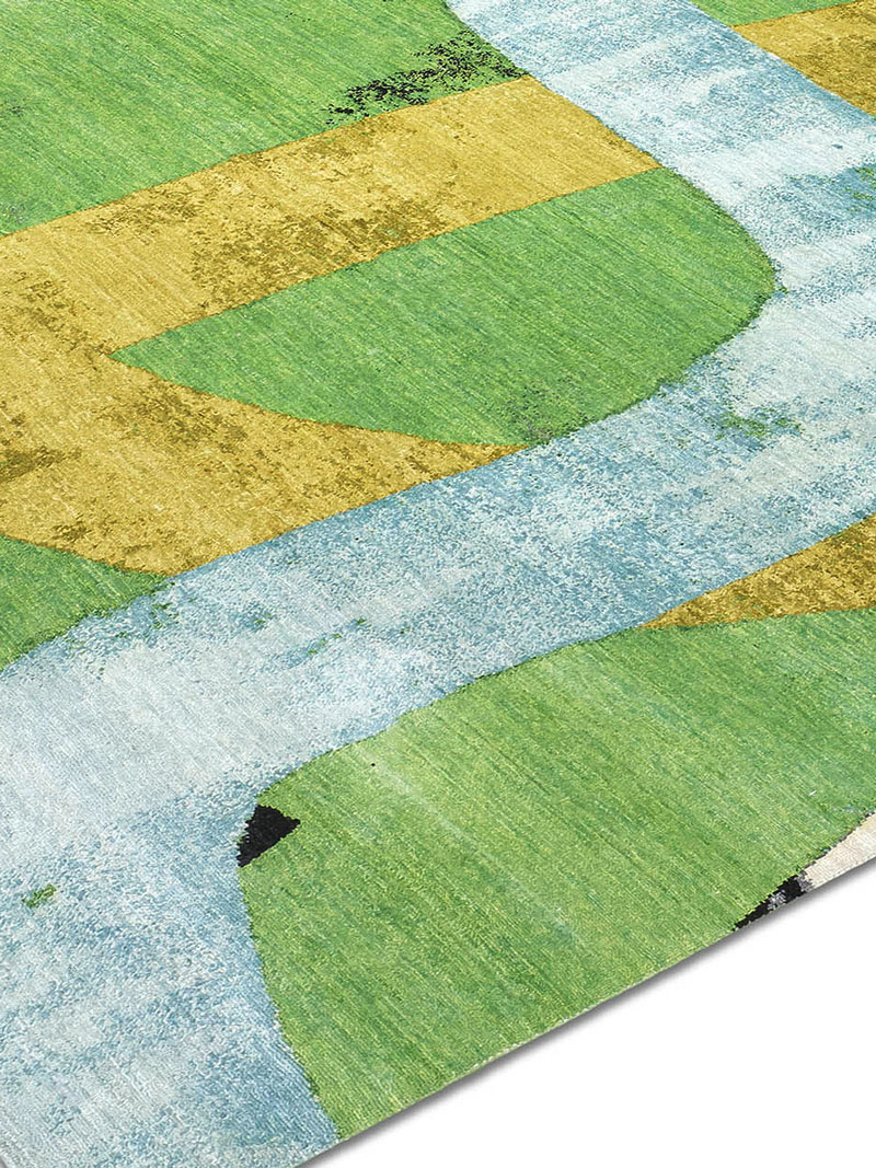 Original Green Yellow Rug