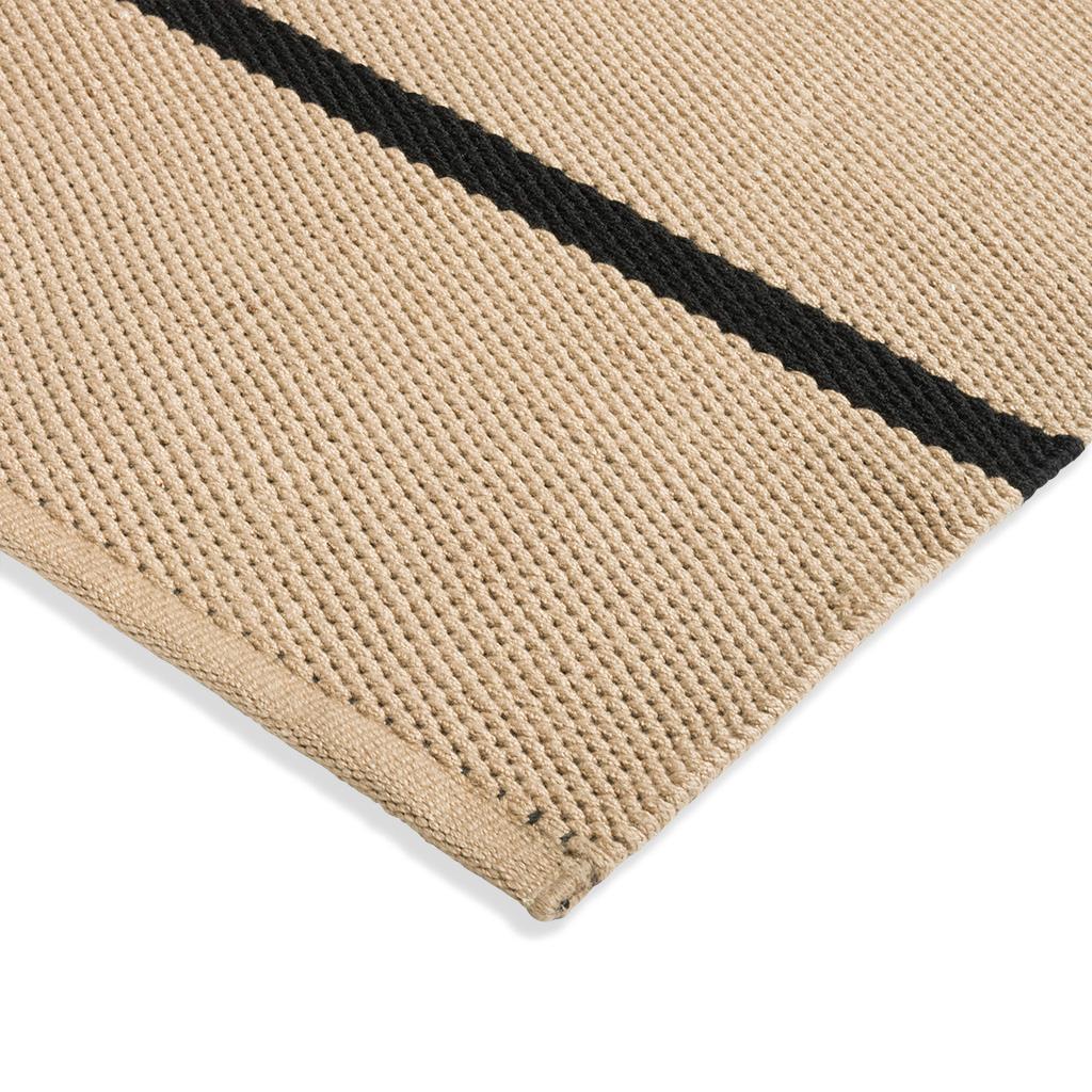 Deck Charcoal Black Outdoor Rug | Size: 140 × 200 cm