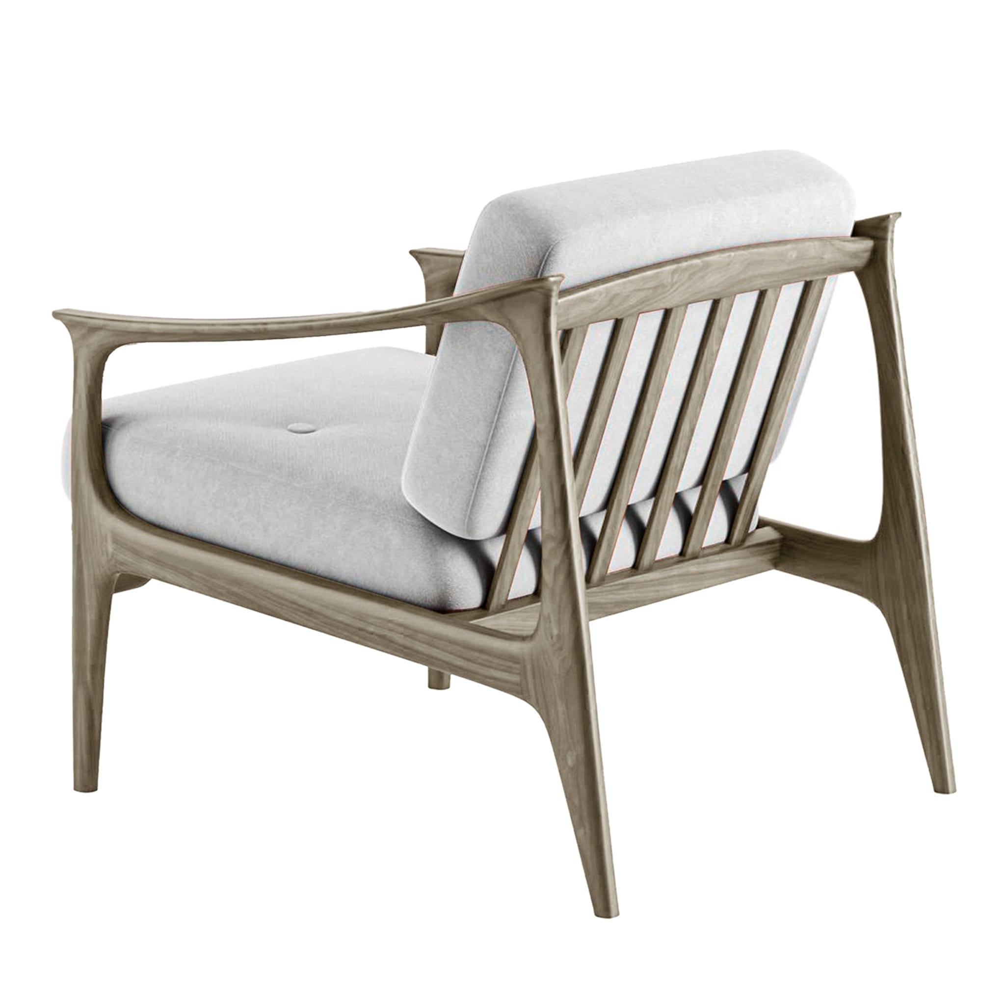 Quiete Walnut Armchair | Color: Linen BEL-LINO G077 11