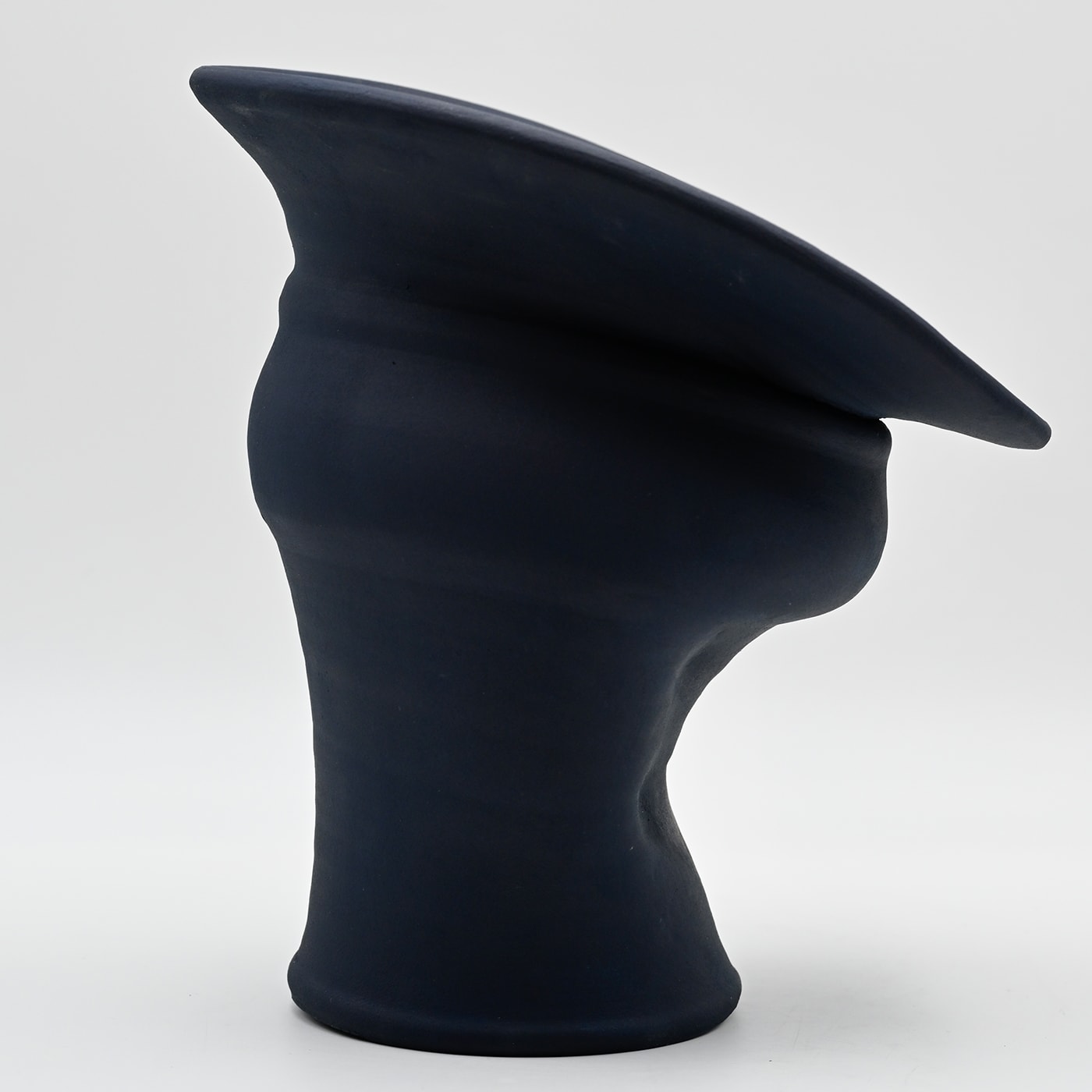 Blue Sculptured Vase