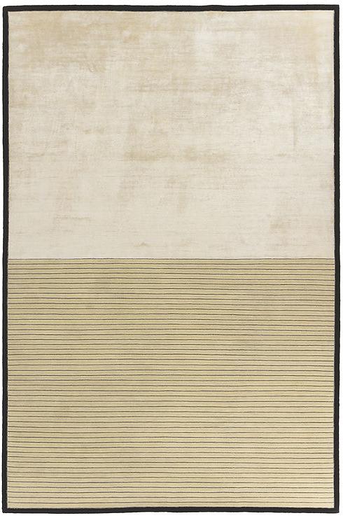 Beige Striped Rug