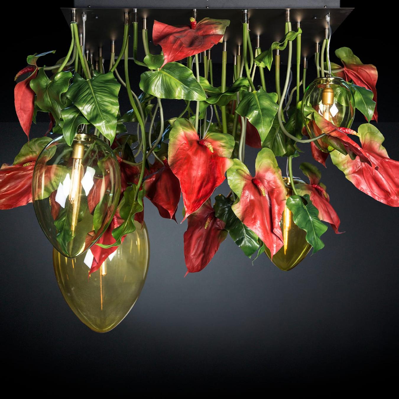 Anthurium Dark Artisan Chandelier