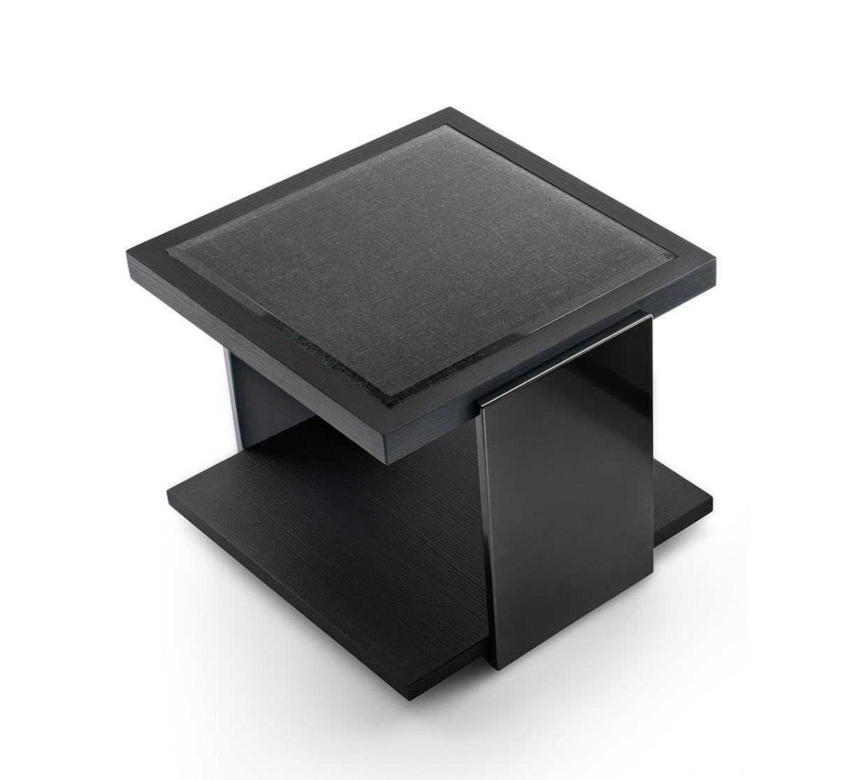 Black & More Cedar Veneer Lamp Table
