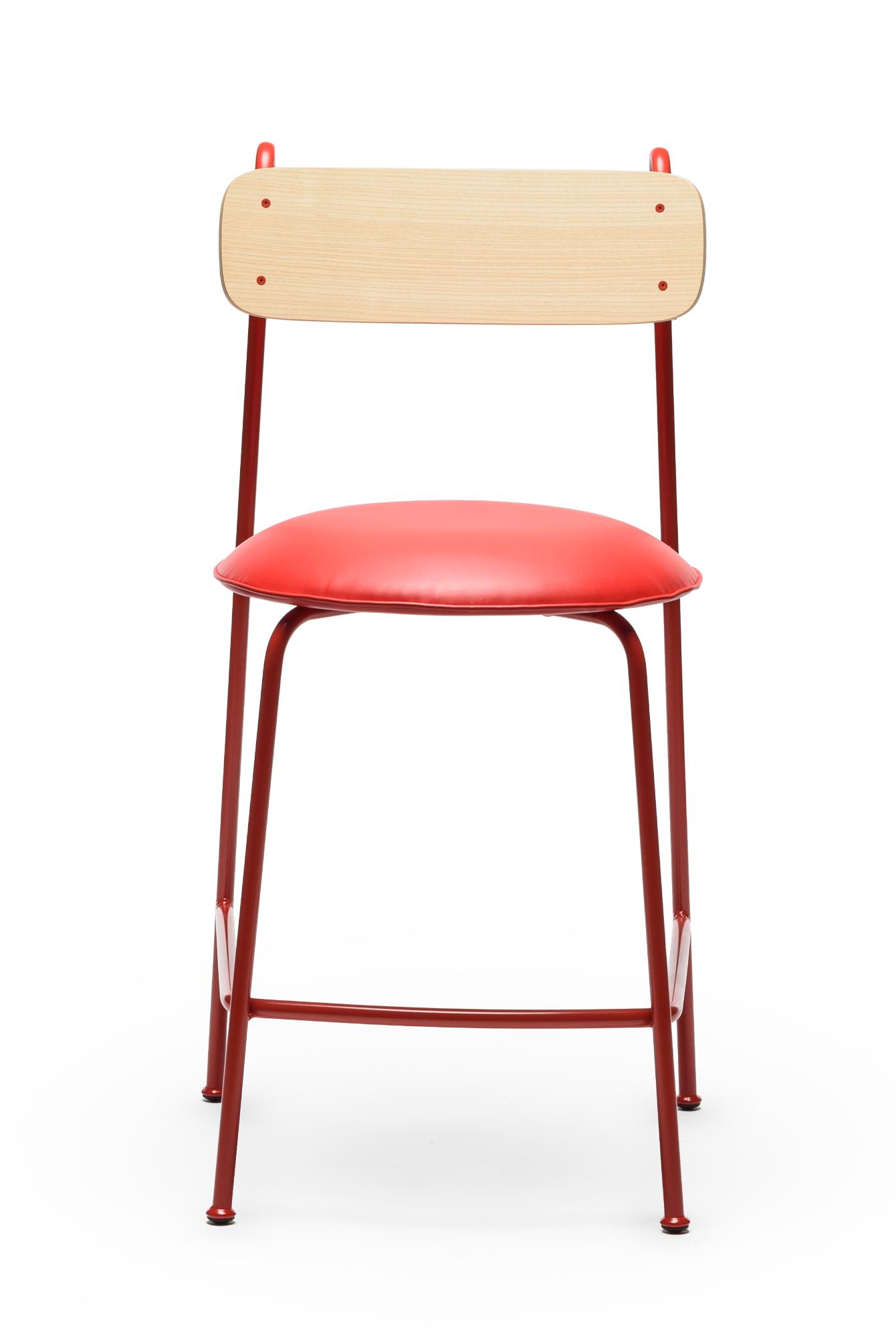 Lena Red Ash Bar Chair