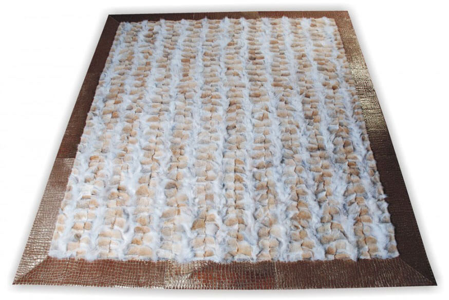 Croco Wolf Fur Rug | Size: 270 × 270 cm