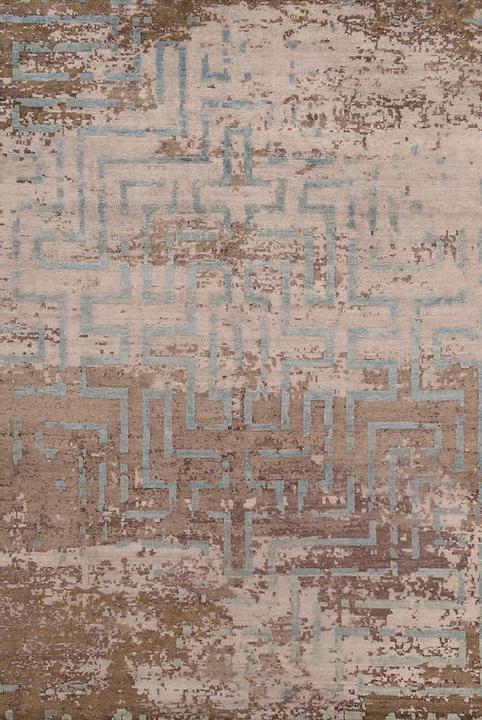 Bamboo Silk Abstract Rug