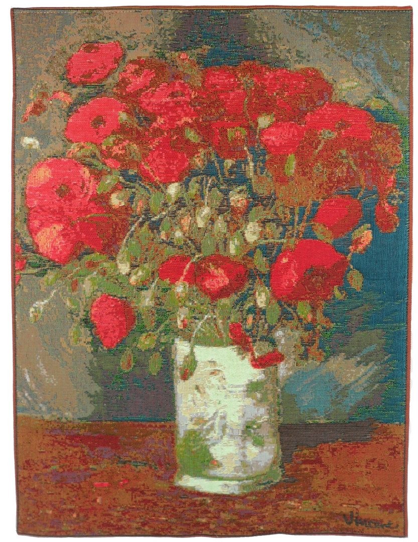 Vase with Poppies Tapestry