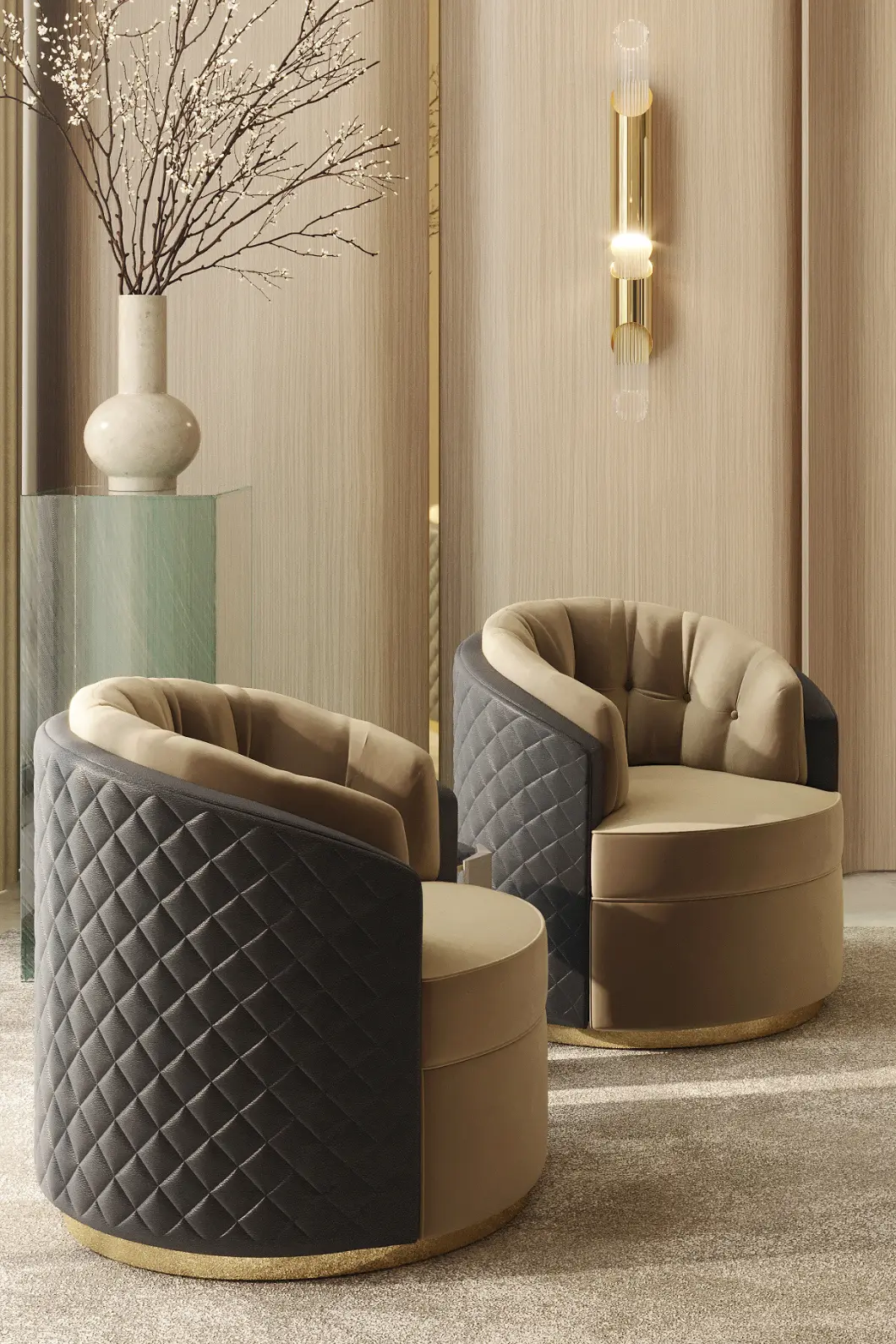 Luxe Swivel Armchair