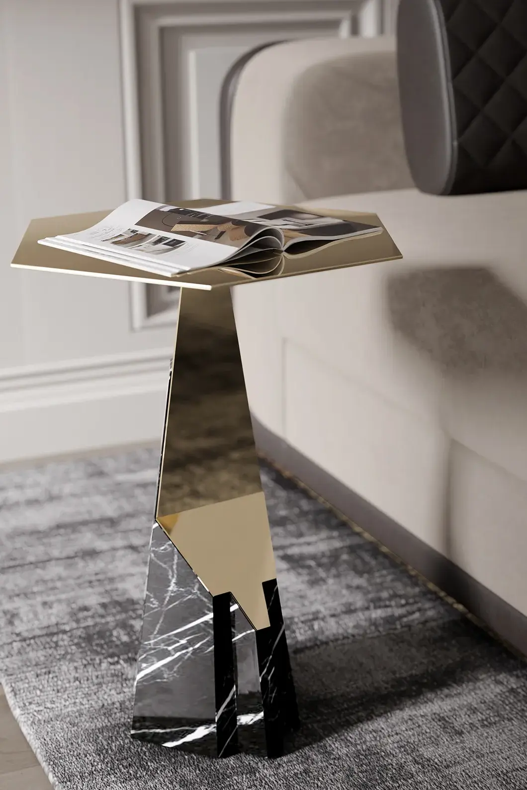 Halo Black Side Table - 3