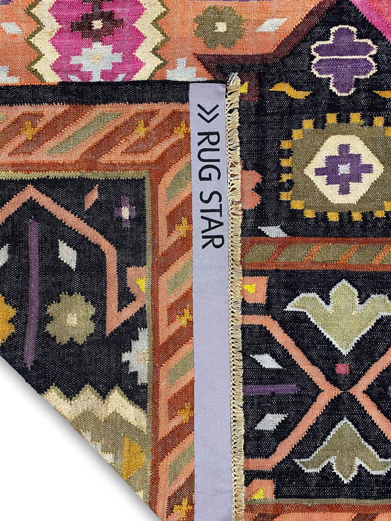 Flatweave Handmade Rug | Size: 122 × 183 cm