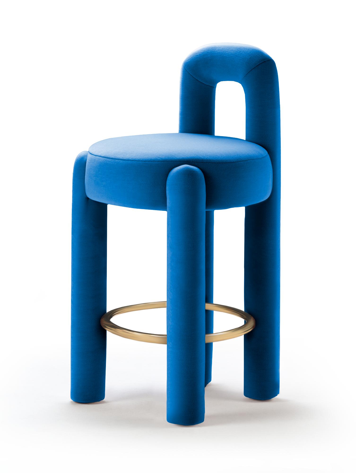 Marlon Blue Bar Stool