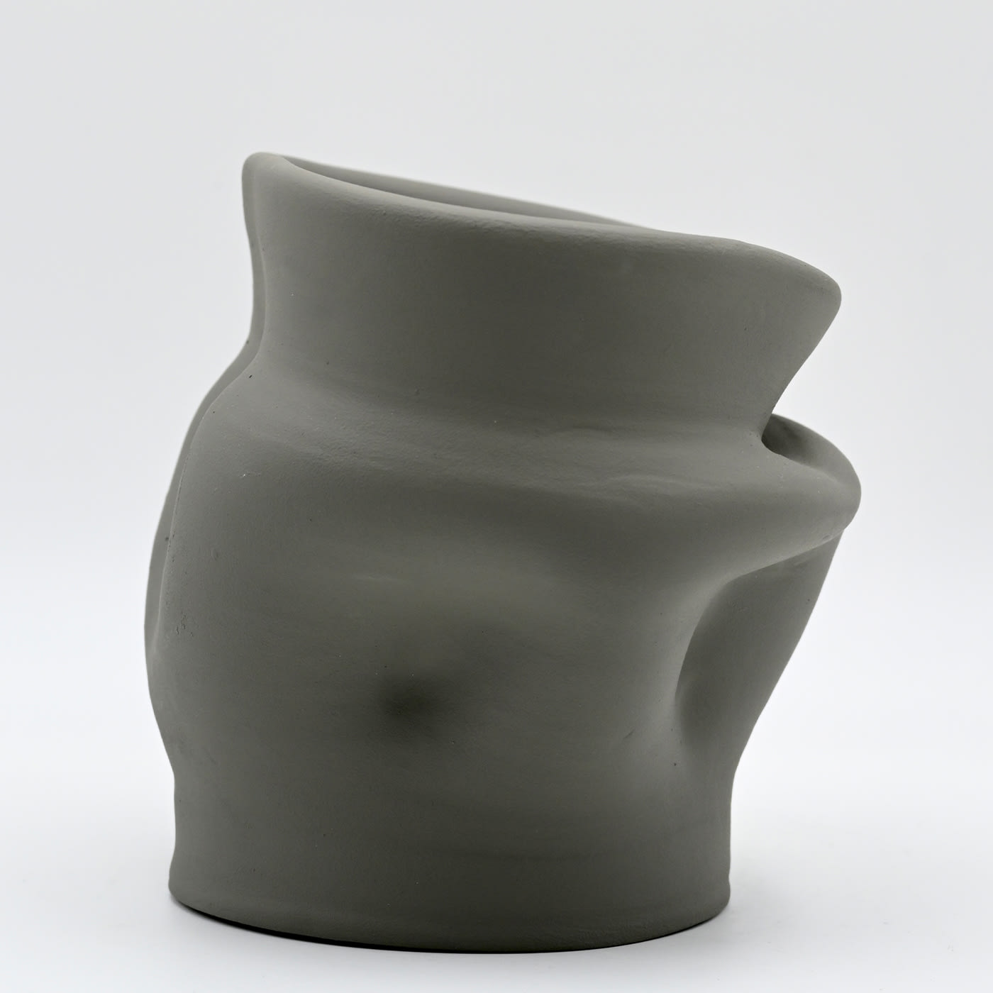 Grey Sculptured Vase