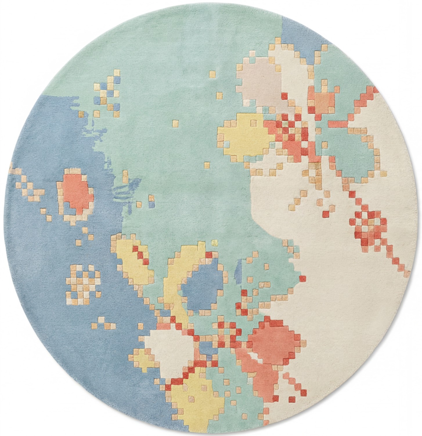 Sky Blossom Round Rug