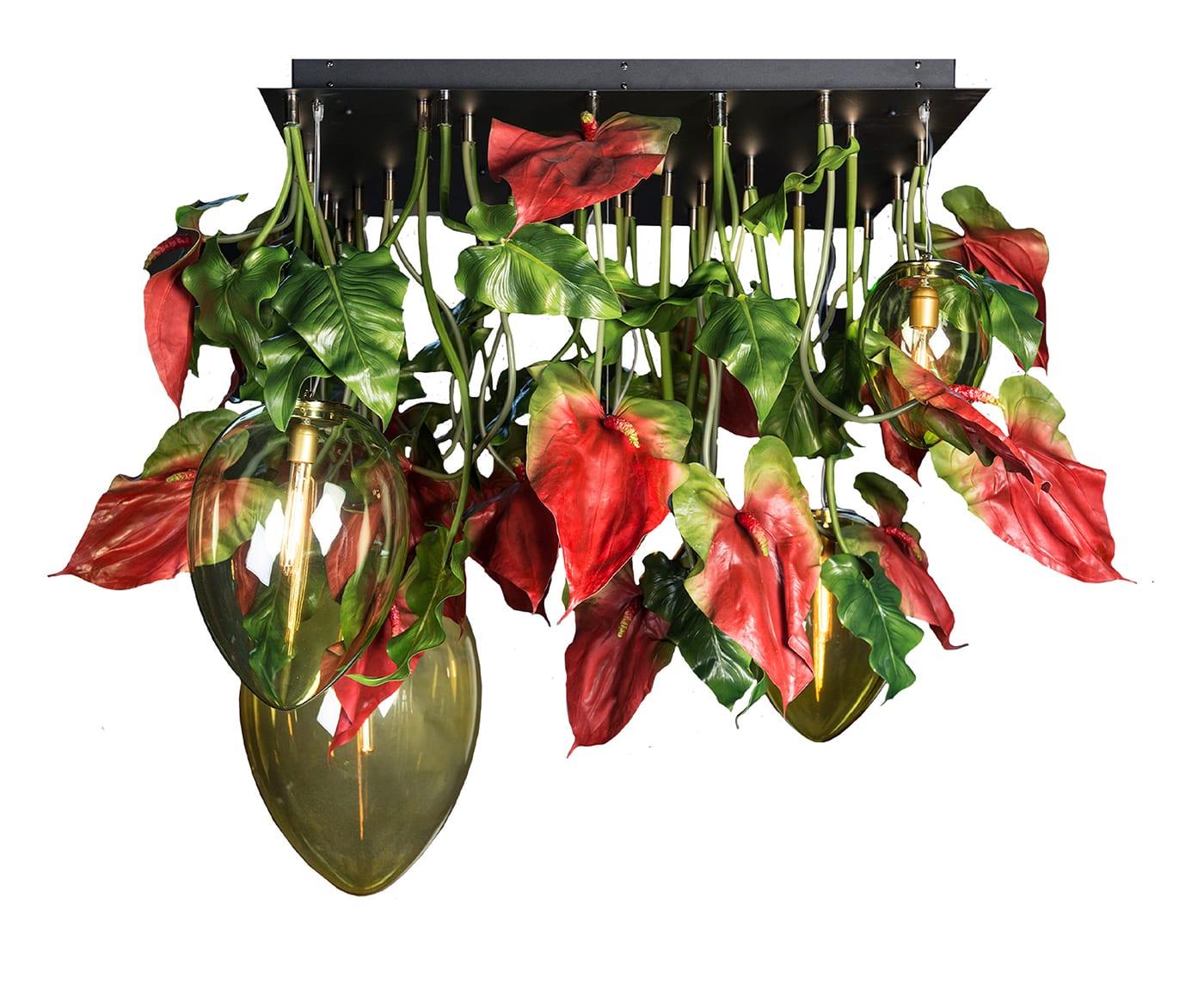 Anthurium Dark Artisan Chandelier