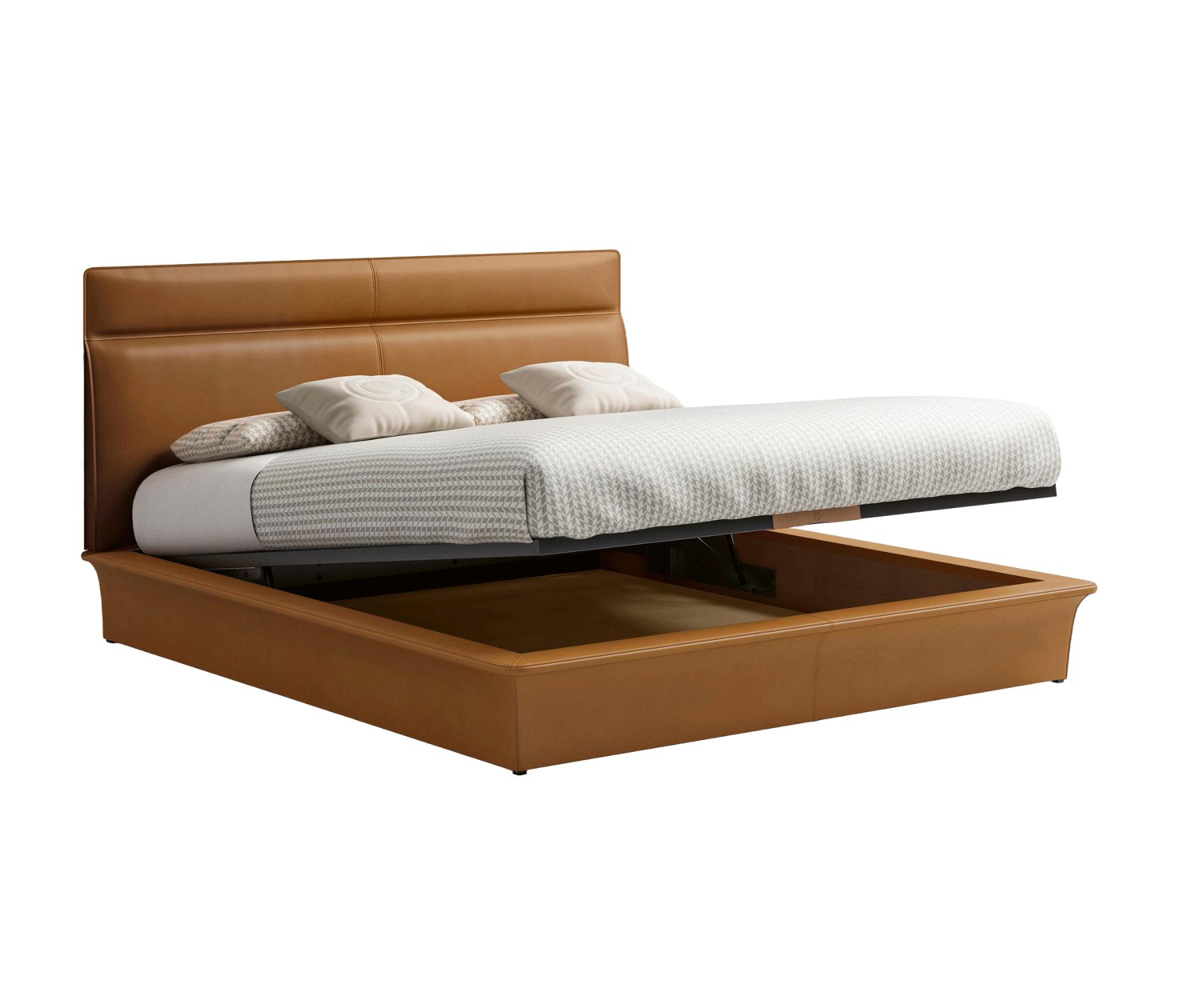 Modern Leather Bed | Mattress Size: 180 × 200 cm