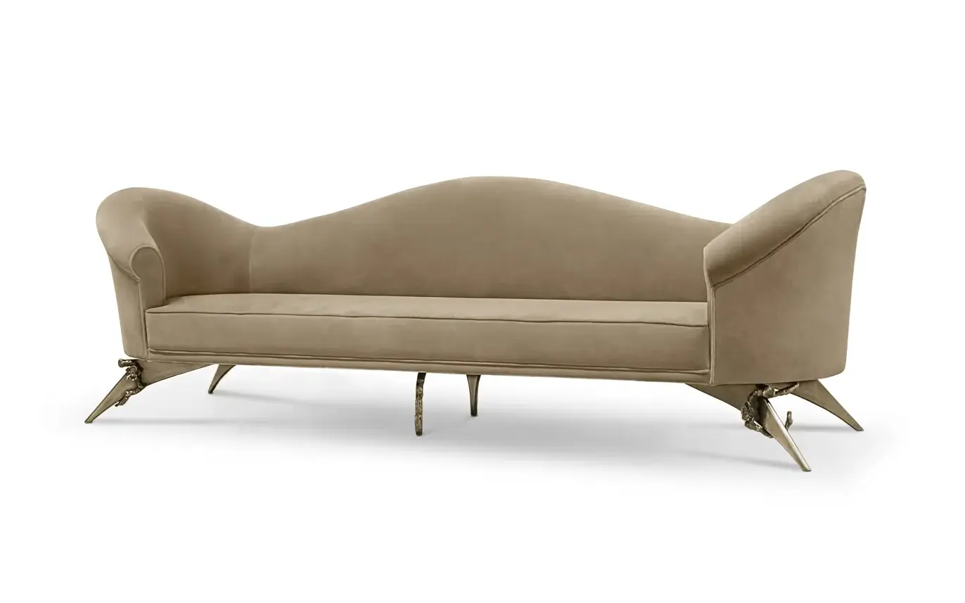 Colette Floral Metal Base Sofa