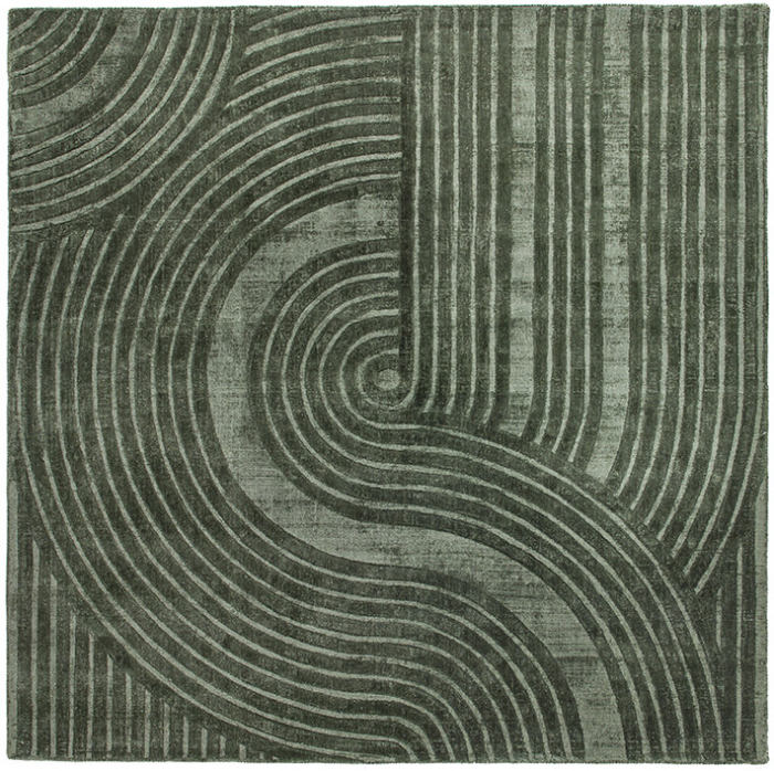 Modern Designer Green Rug | Size: 160 × 230 cm