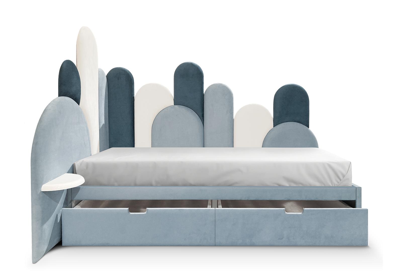 سرير «محارب الهضاب» | التكوين: 2 Drawers | مقاس المرتبة: 150 × 200 cm