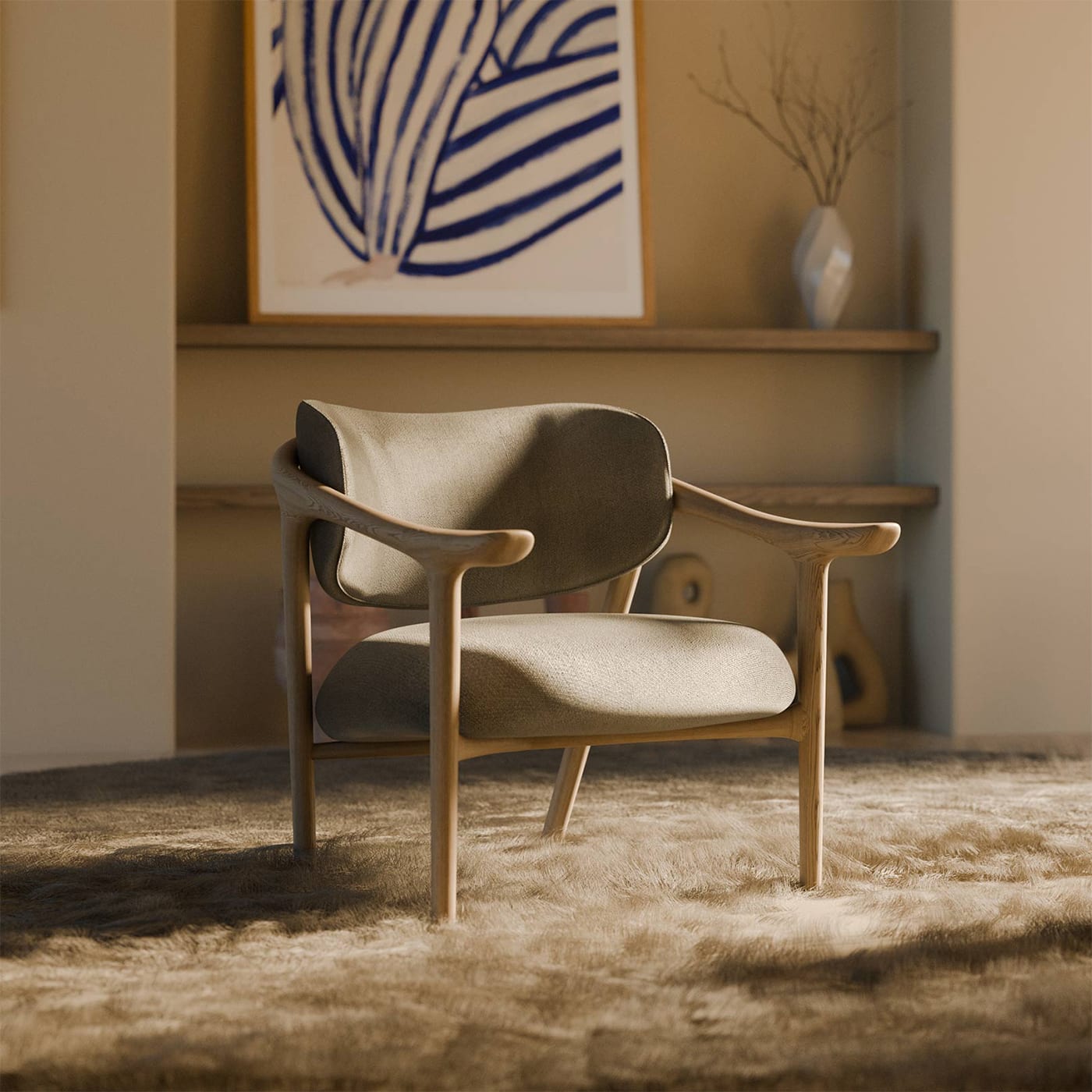 Aida Ivory Lounge Chair