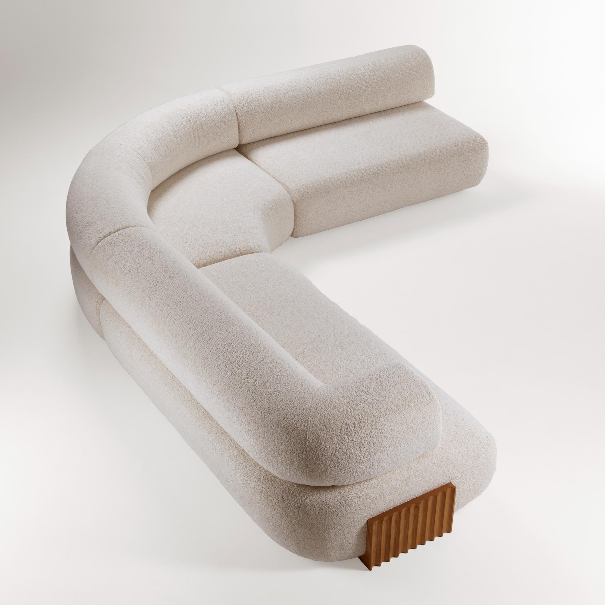 Carmel Wood Modular Crafted Sofa