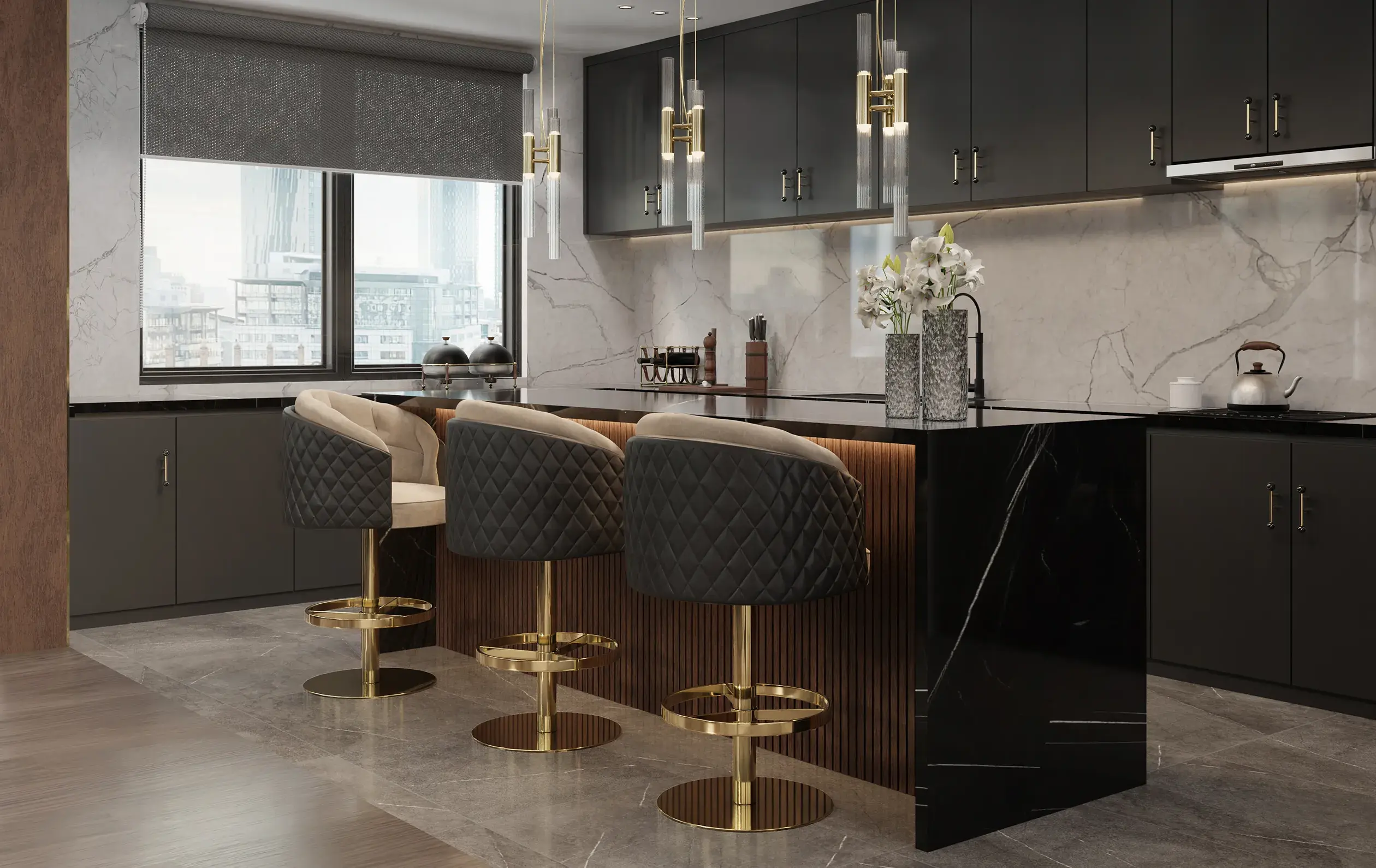 Luxe Swivel Bar Chair - 3