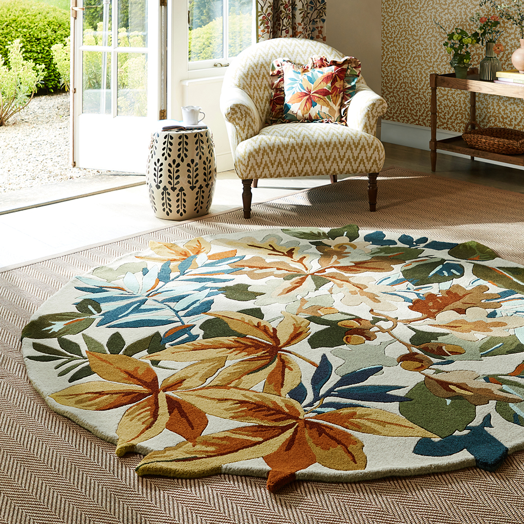 Robin's Wood Russet Round Rug | Size: Ø 200 cm