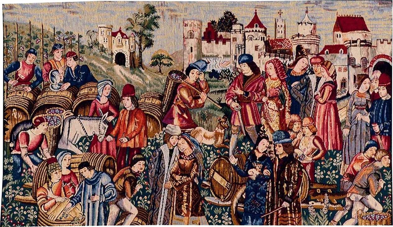 Wine Market Tapestry | Size: 75 × 125 cm