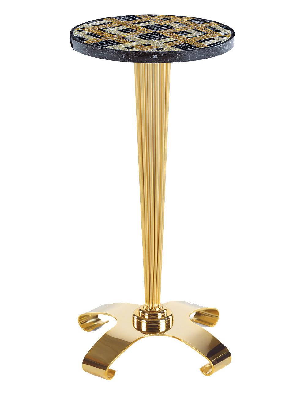Marquina Marble Top Side Table