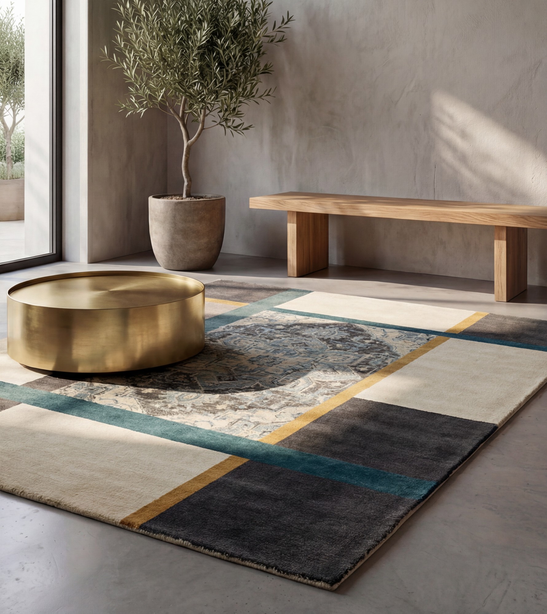 Central Medallion Designer Rug