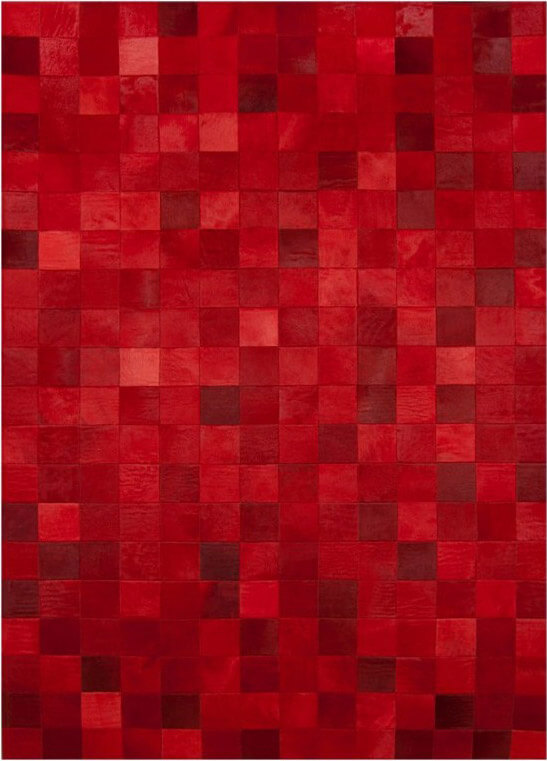 Mosaic Red Cowhide Rug | Size: 200 × 300 cm