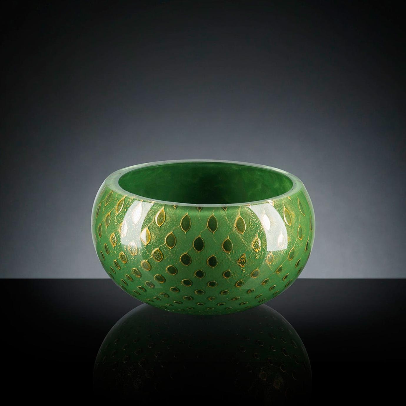 Mocenigo Dark Green Gold Italian Bowl