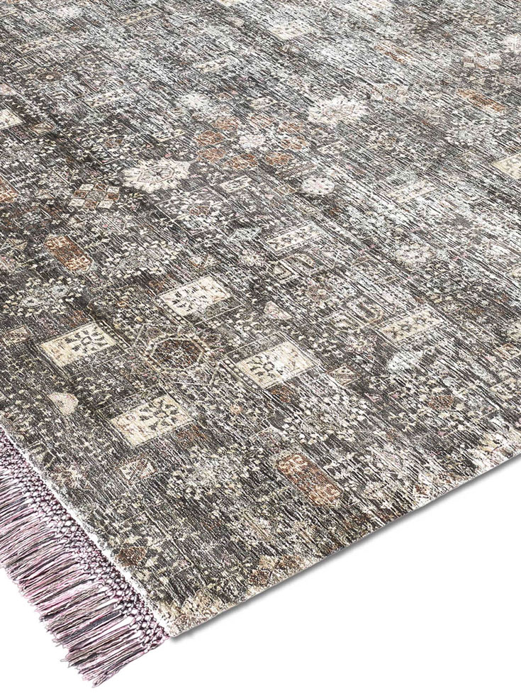 Agra Charcoal Handmade Rug | Size: 183 × 274 cm