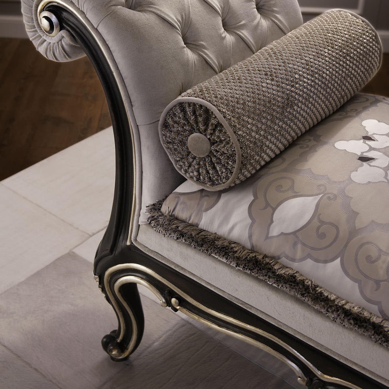 Silver Leaf Chaise Longue Italian Design