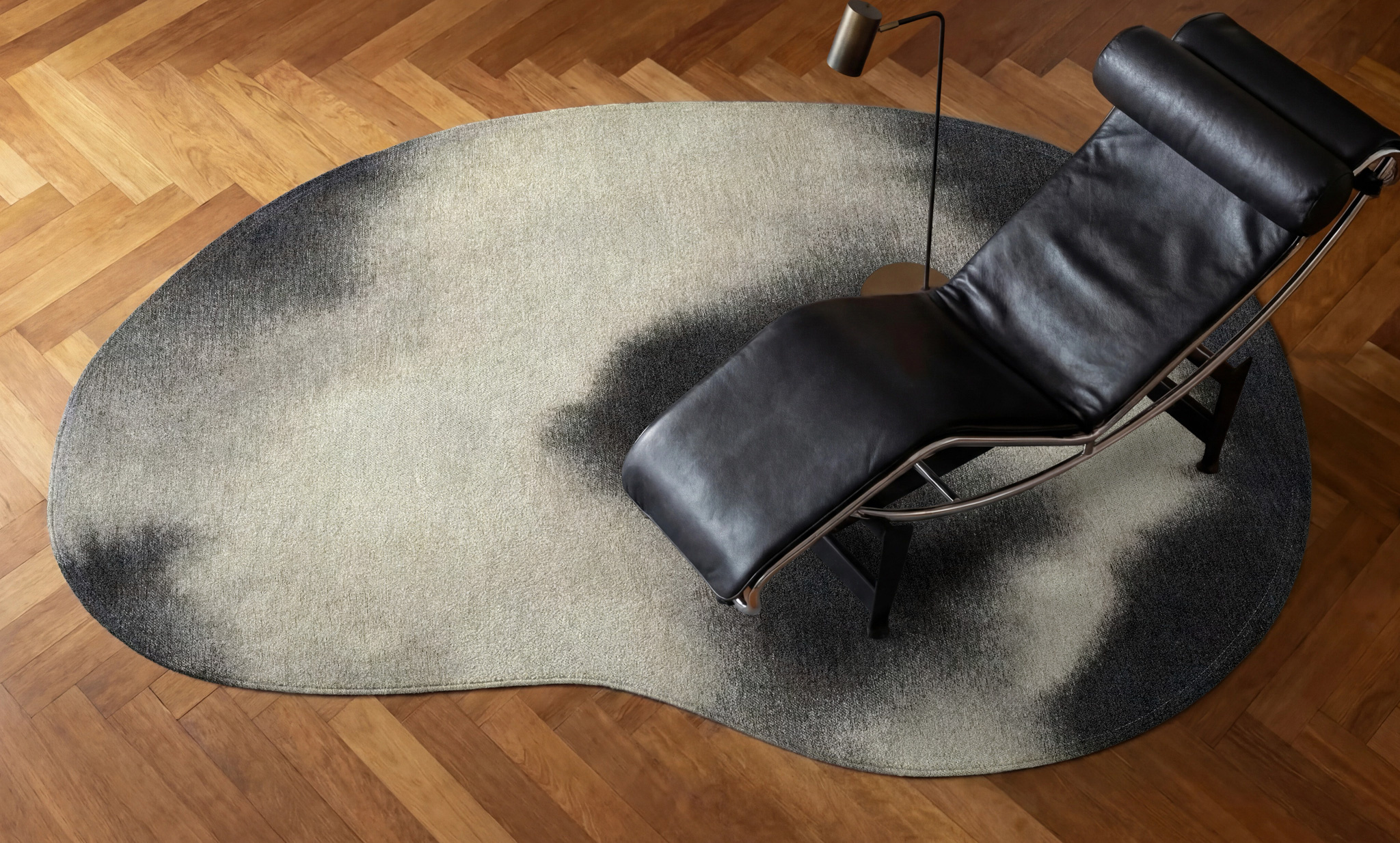 Aquarelle Rain Belgian Designer Rug | Size: 170 × 235 cm
