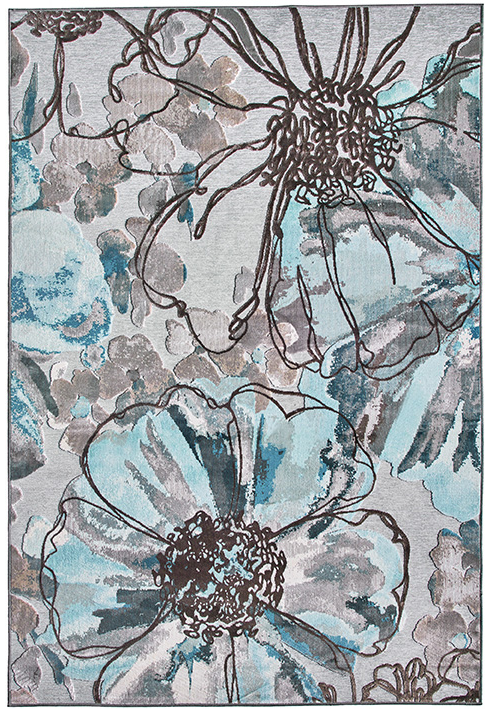Genova Floral Viscose/Acrylic Rug | Size: 160 × 230 cm