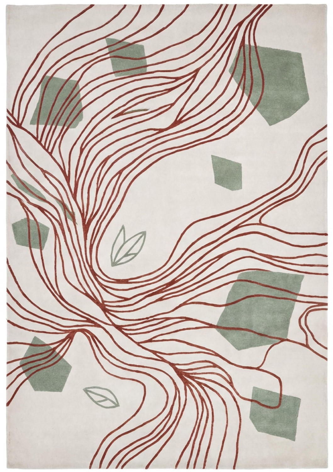 Flowing Lines Artisan Handwoven Rug