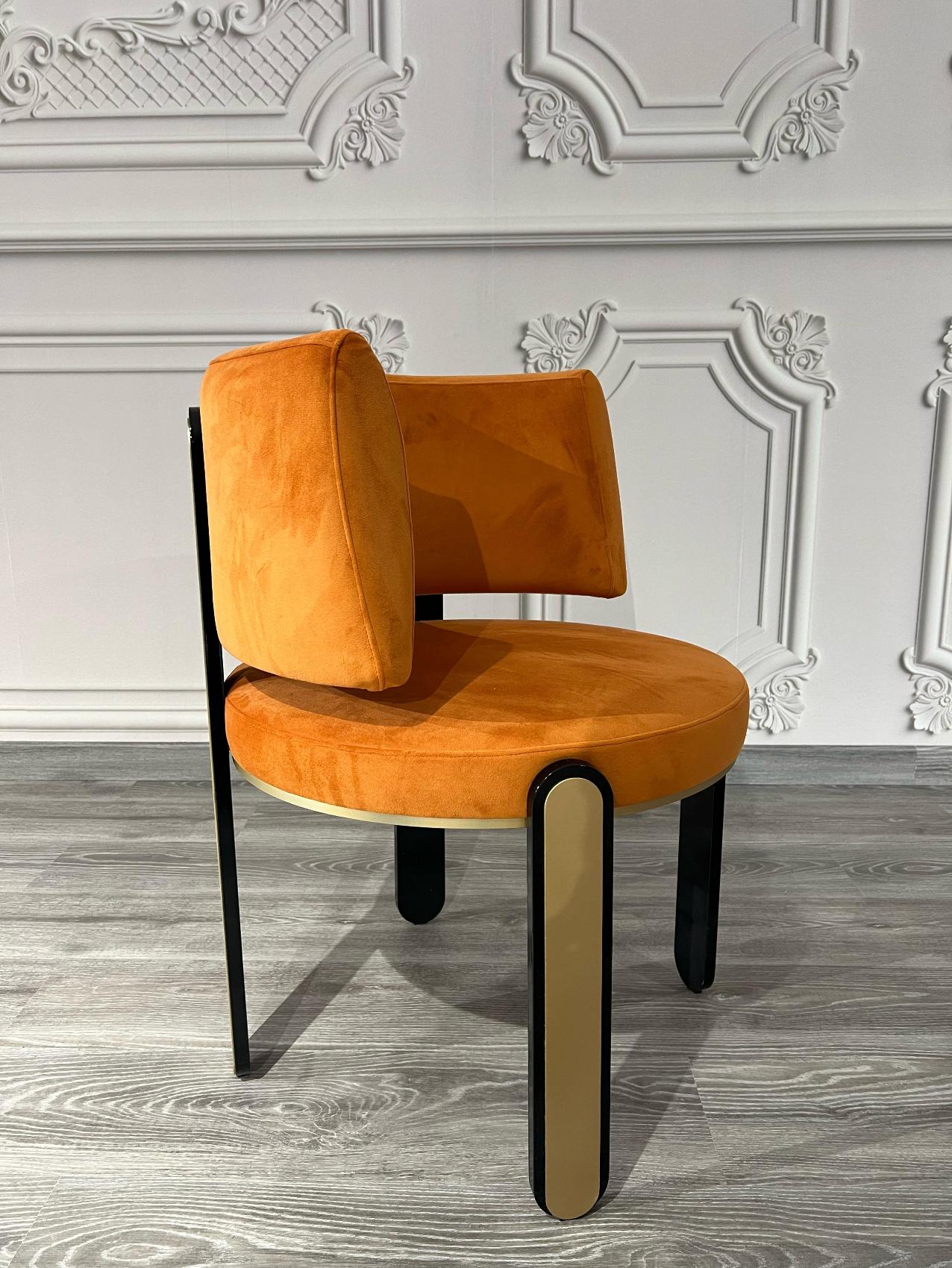 Tiffany Orange Artisan Dining Chair